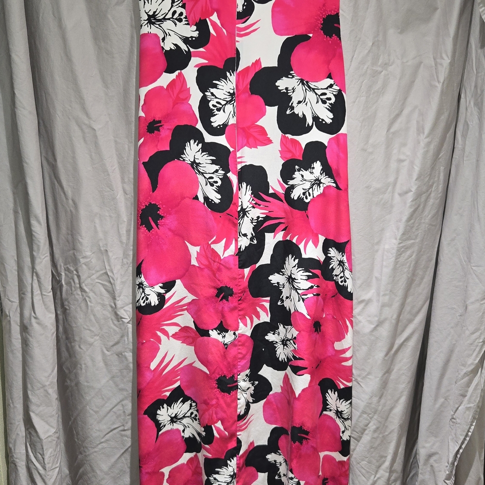 Floral Maxi Dress in Pink and Black